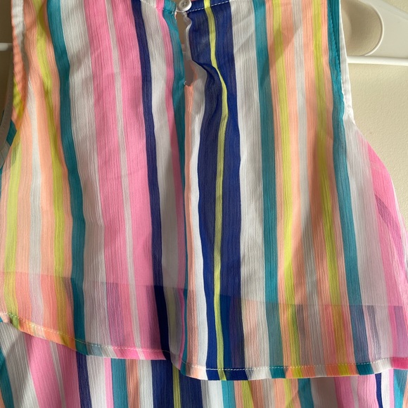 Wonder Nation Multicolored Layered Tank Top Dress - Size M 7/8 - Picture 9 of 10